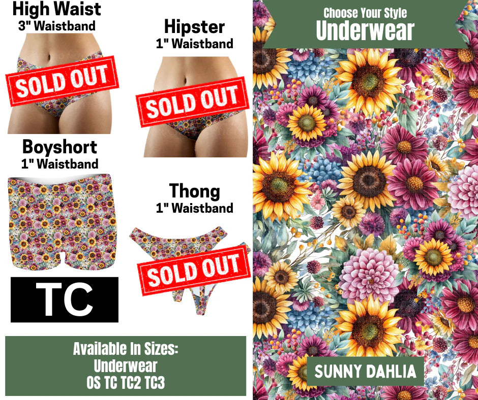 Sunny Dahlias Boyshort Underwear