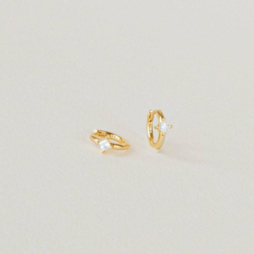 DIAMOND HUGGIE EARRINGS (PAIR) - Alonna's Legging Land