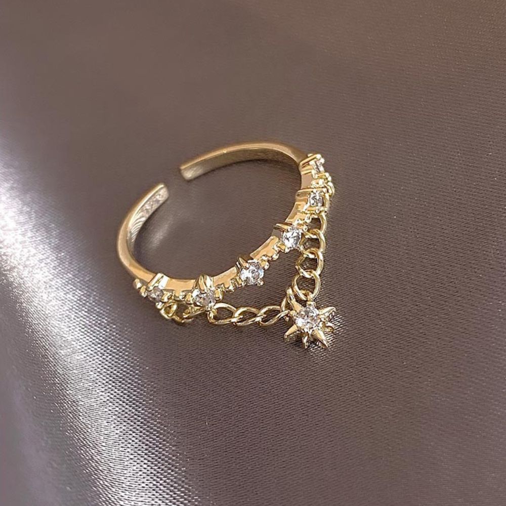 GOLD STAR RINGS SET (ADJUSTABLE) - Alonna's Legging Land