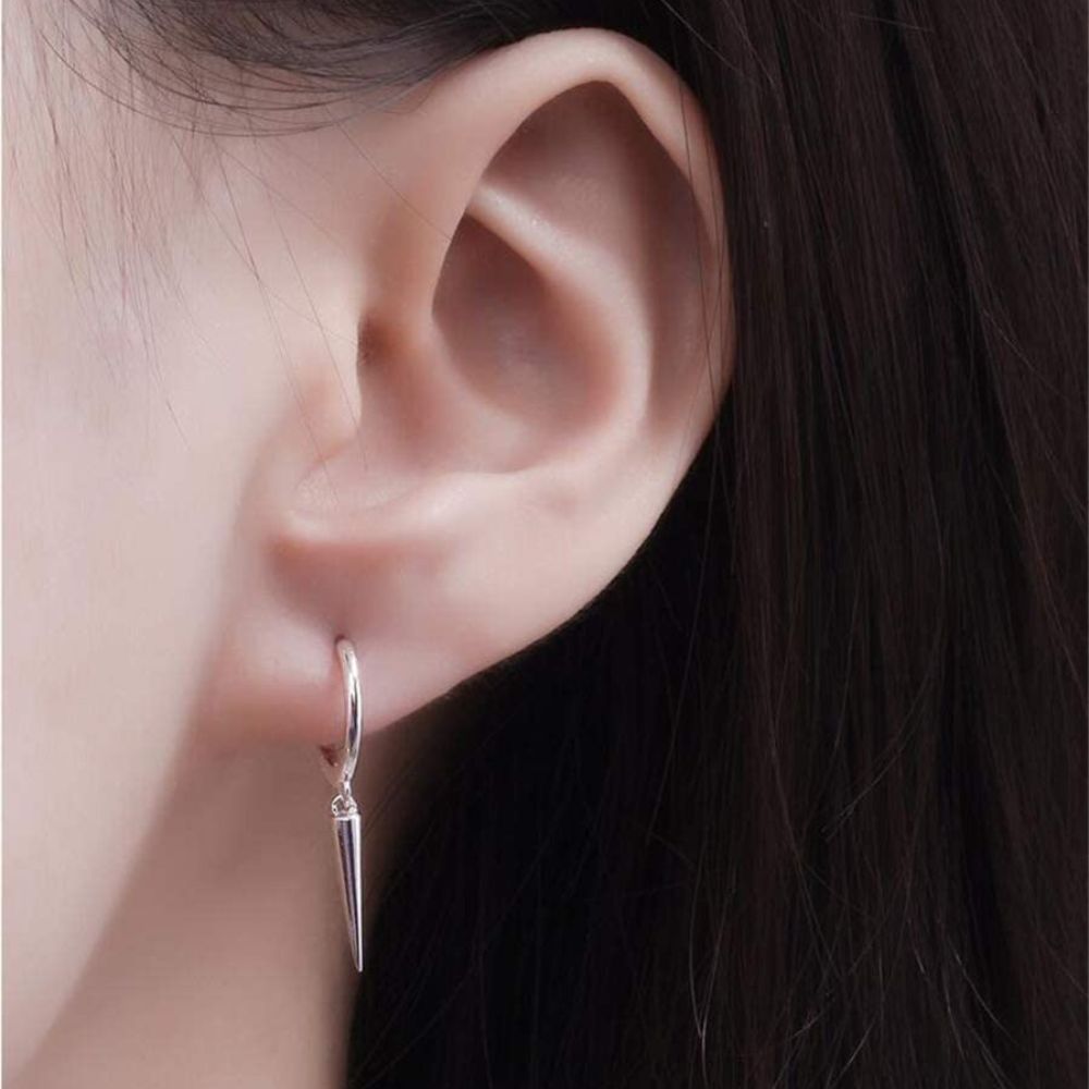 SPIKE HOOP EARRINGS (PAIR)