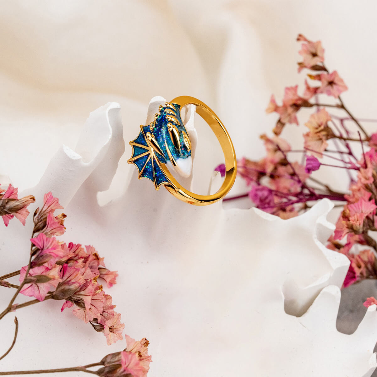 ENAMEL DRAGON RING (ADJUSTABLE)