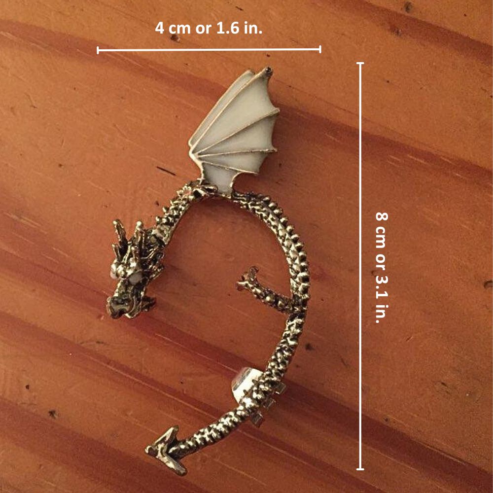GLOW IN THE DARK DRAGON EAR CUFF