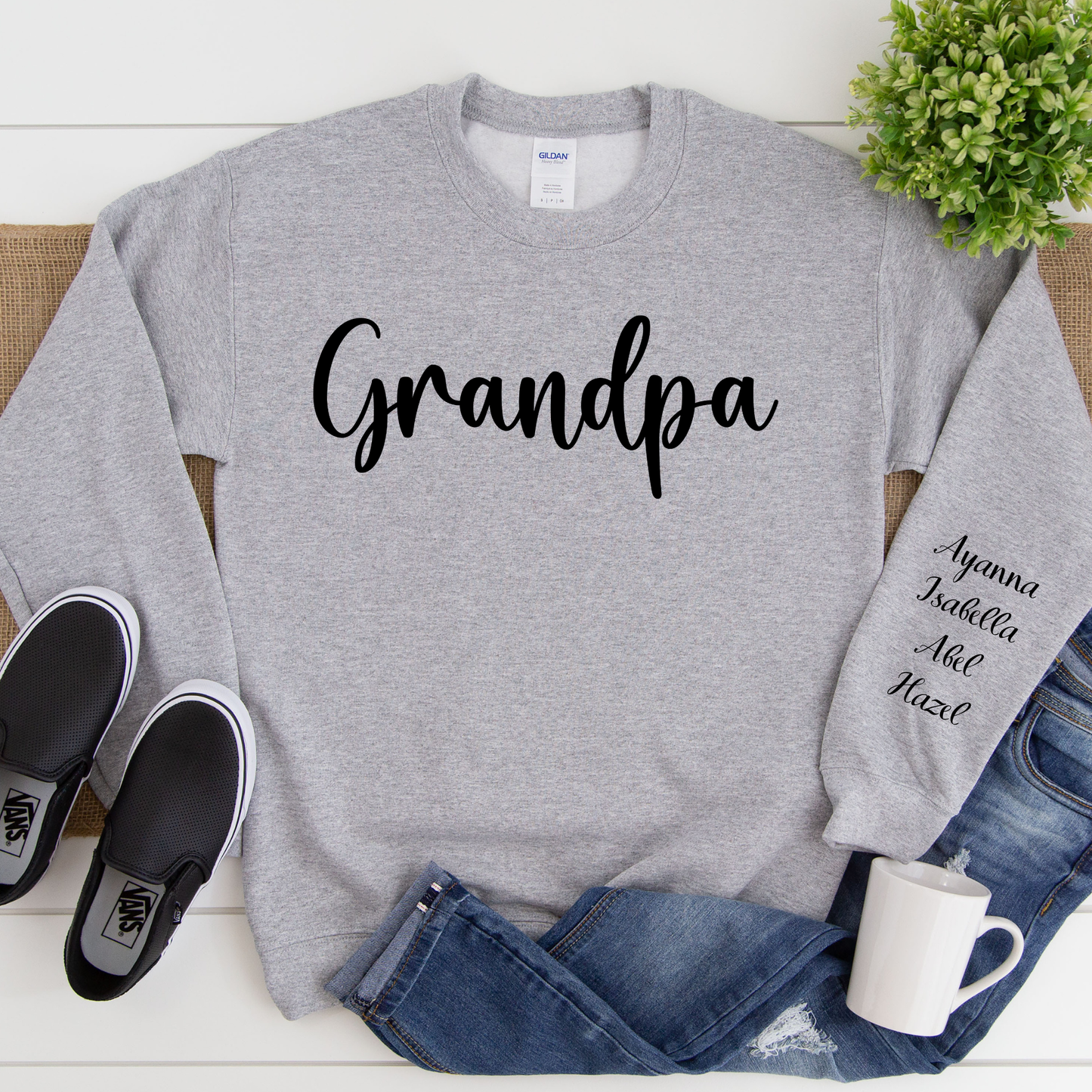 Grandpa Custom Sweatshirt (w/ Sleeve)