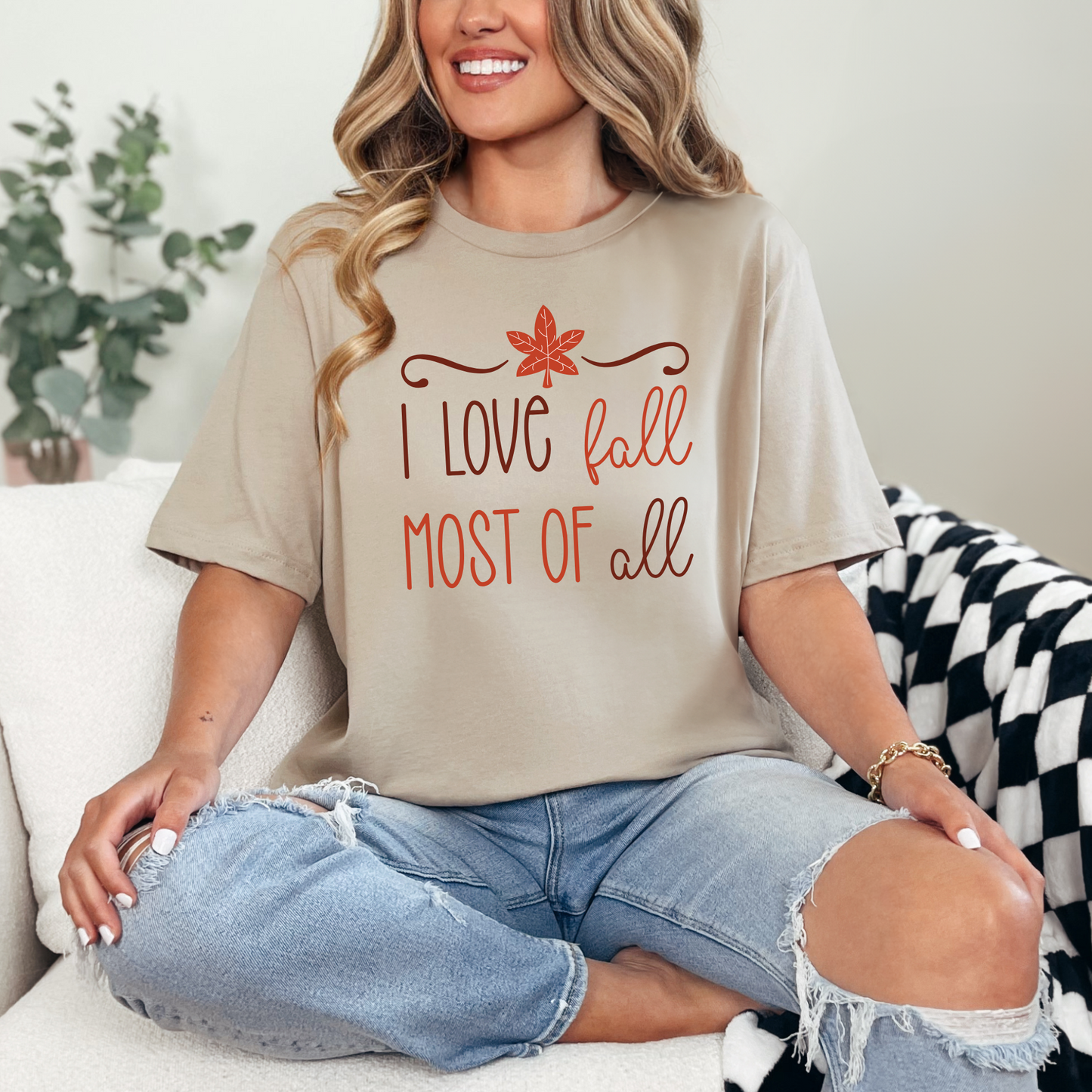 I Love Fall Most of All Graphic Tee or Sweatshirt
