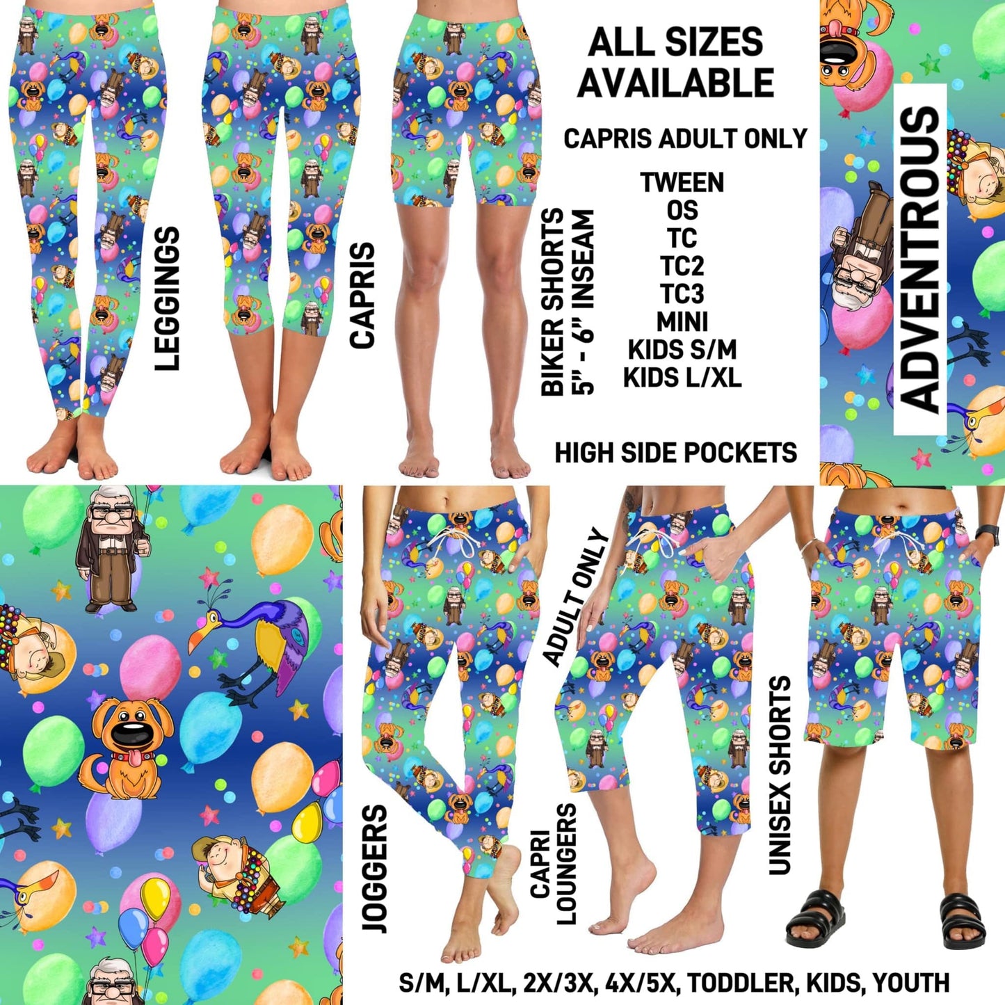 RTS - Adventurous Biker/Capris/Leggings with High Side Pockets - Alonna's Legging Land