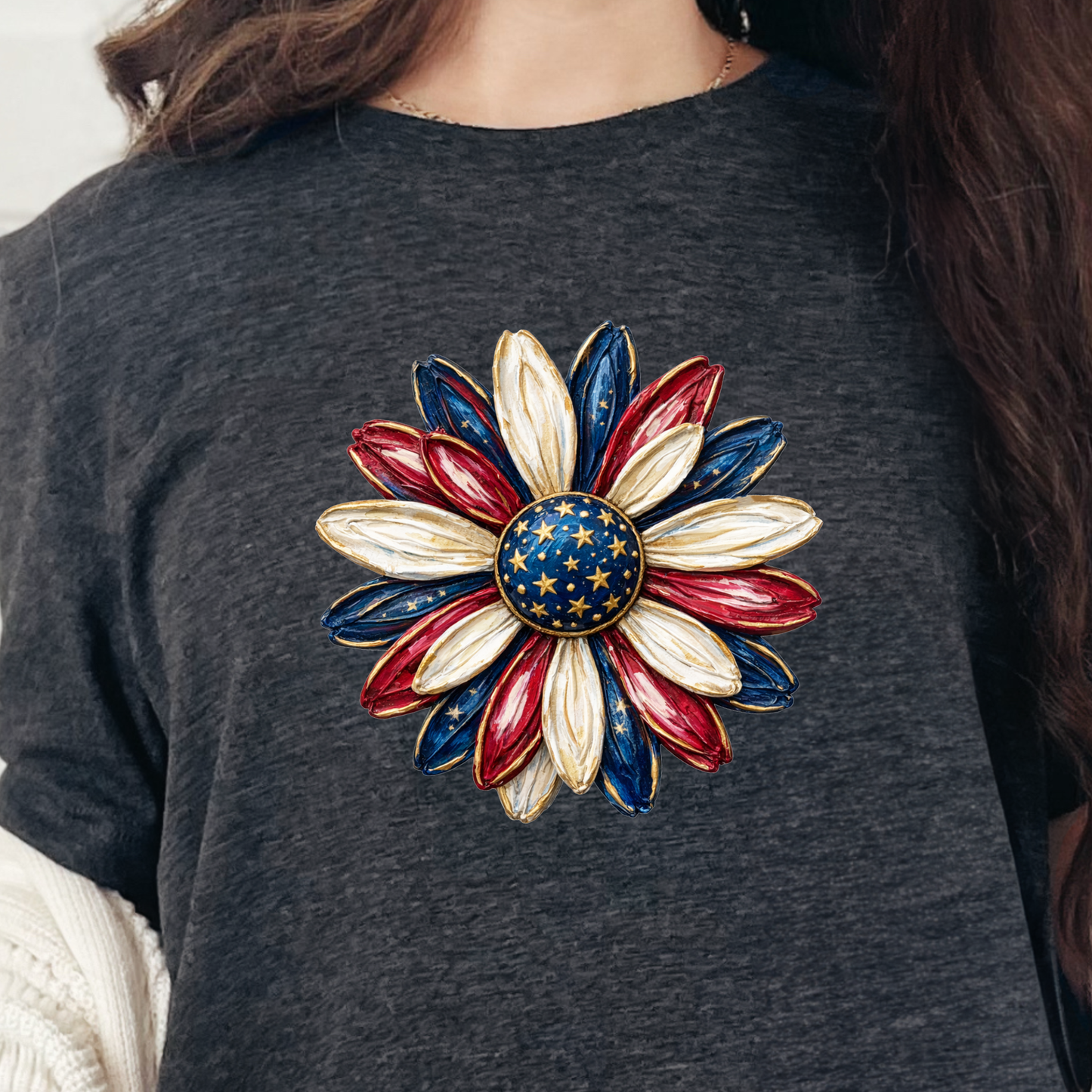 Patriotic Daisy Graphic Tee