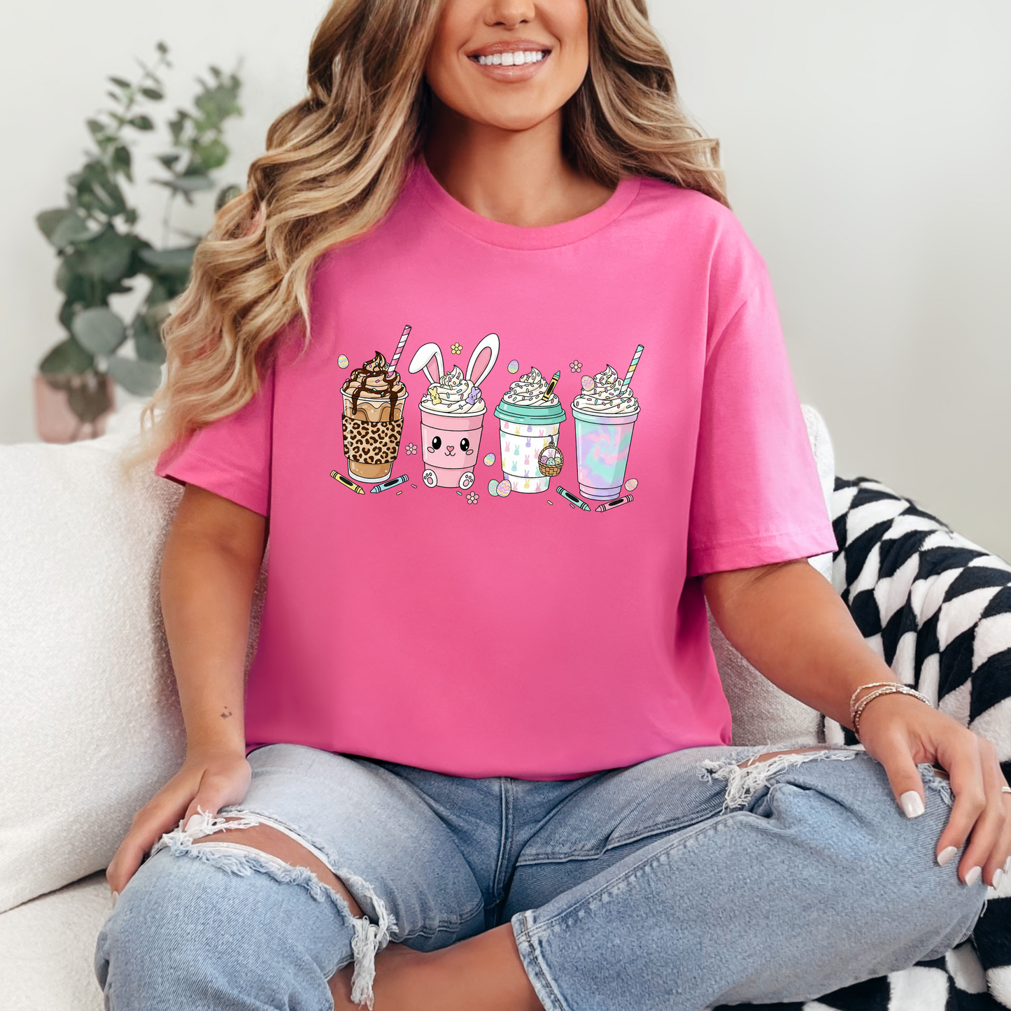 Easter Coffee Graphic Tee - Alonna's Legging Land