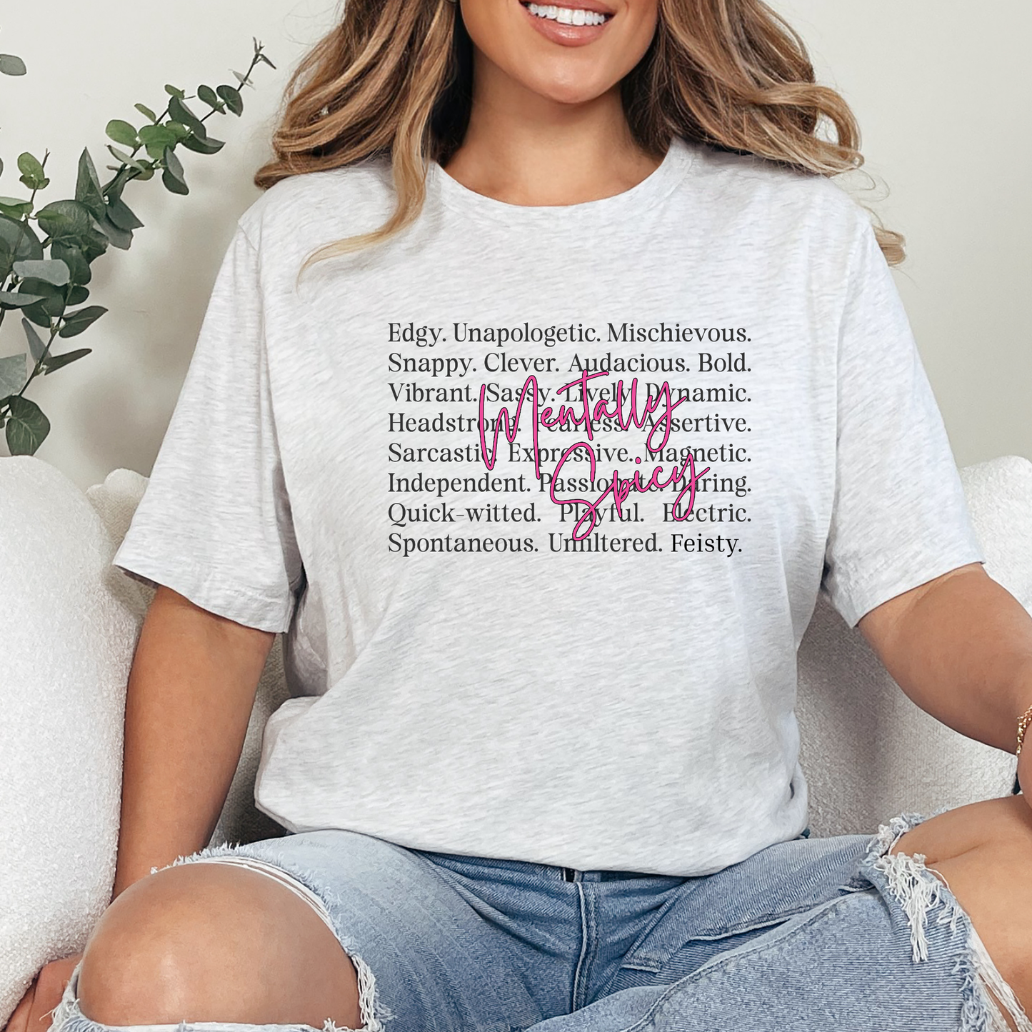 Mentally Spicy Words Graphic Tee - Alonna's Legging Land