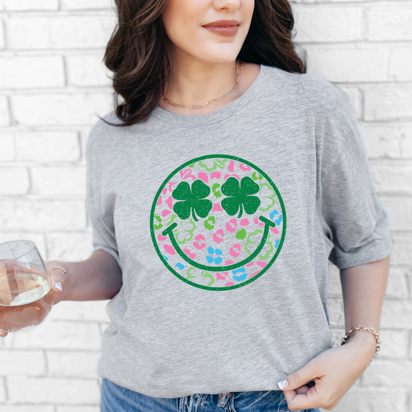 Lucky Charm Smiley Face Graphic Tee