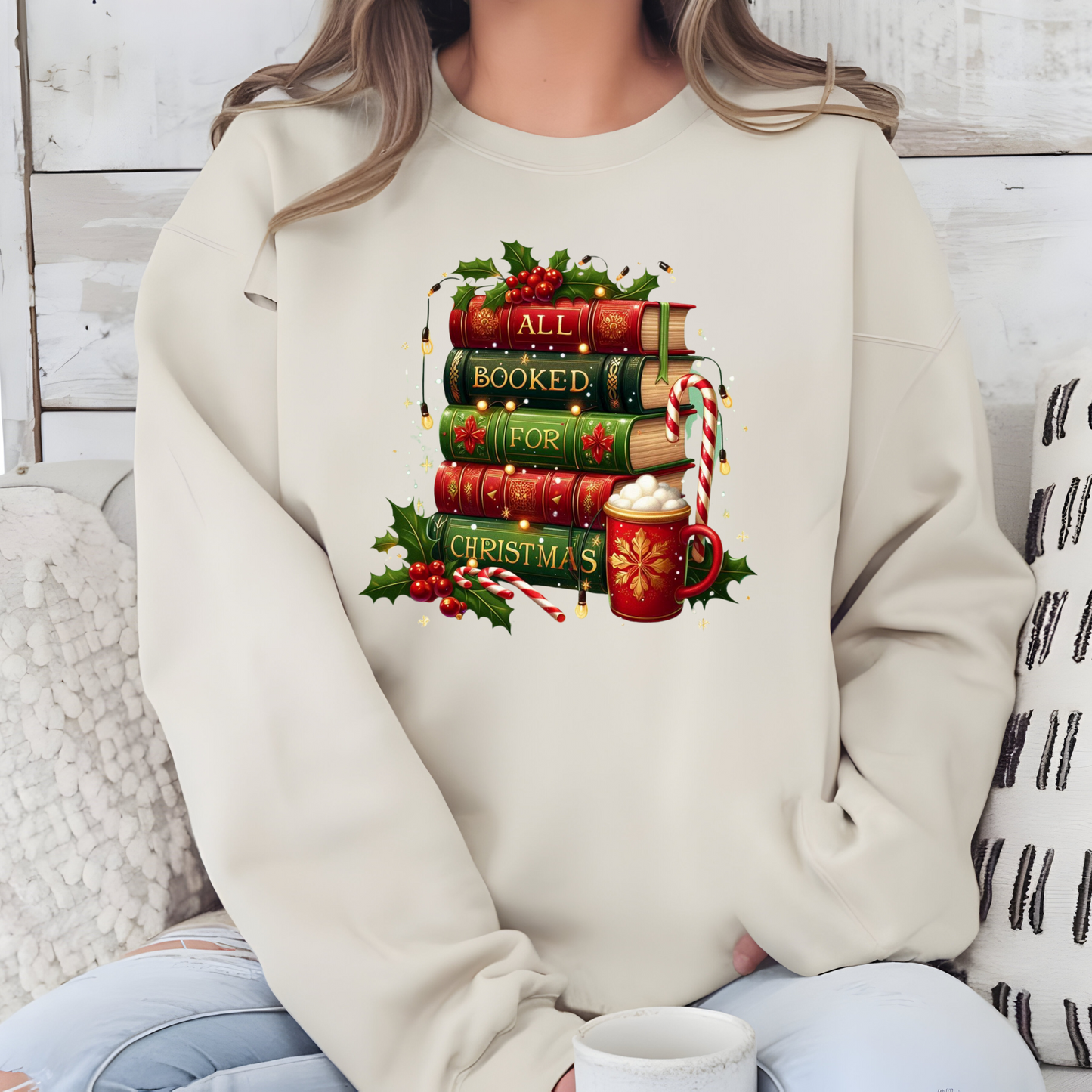 All Booked for Christmas Sweatshirt