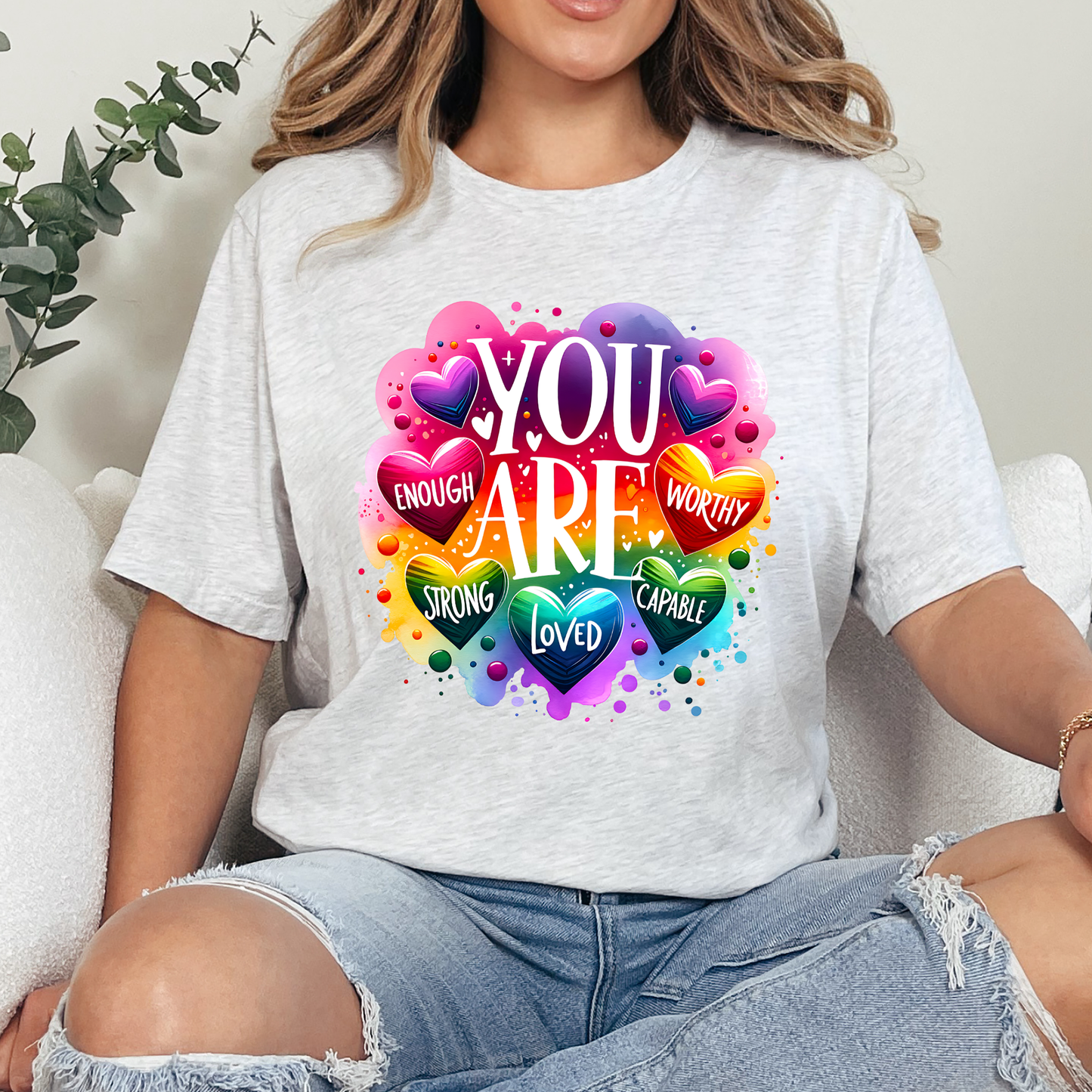 You Are Enough Affirmation Graphic Tee