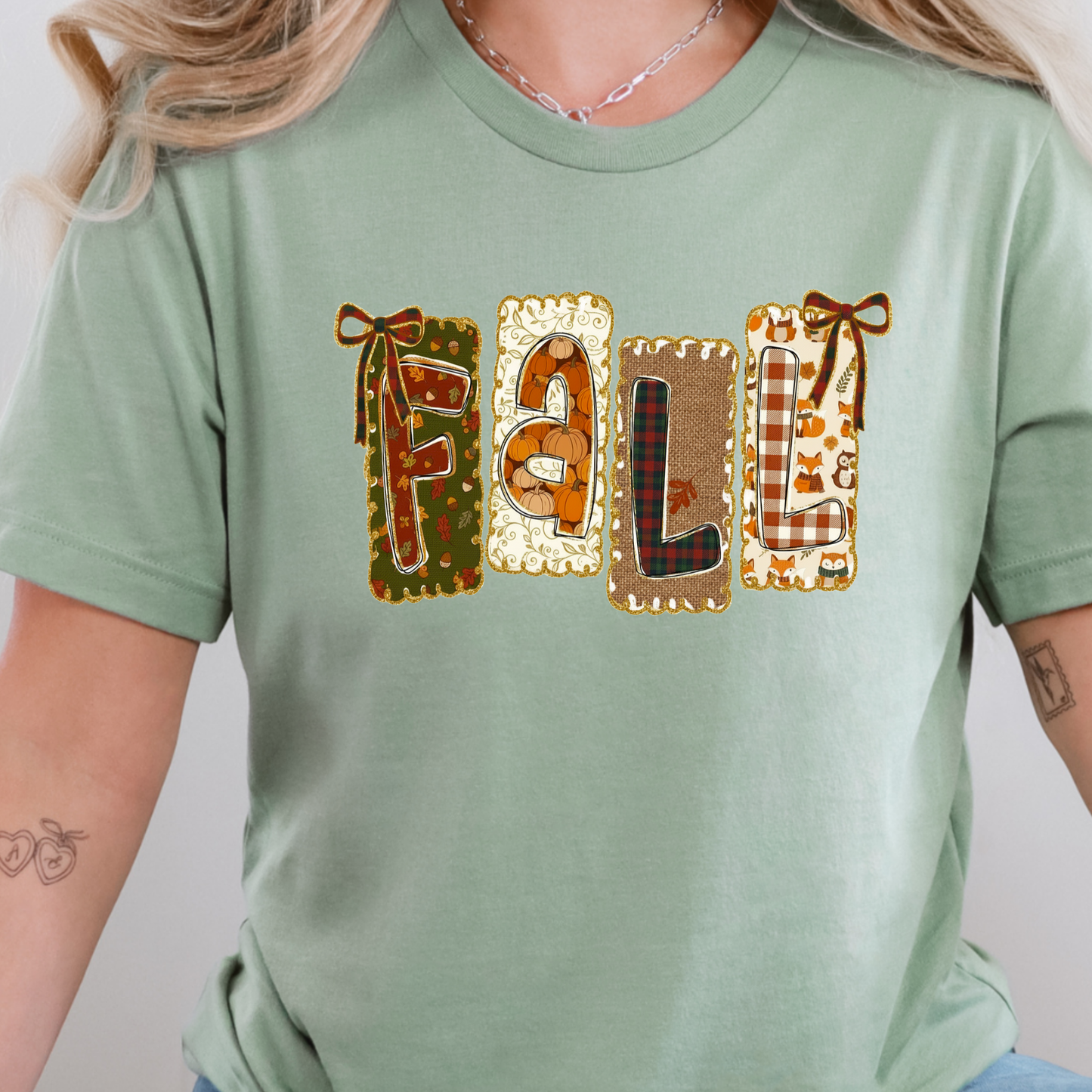 Wholesale Coquette Fall Graphic Tee - Sage