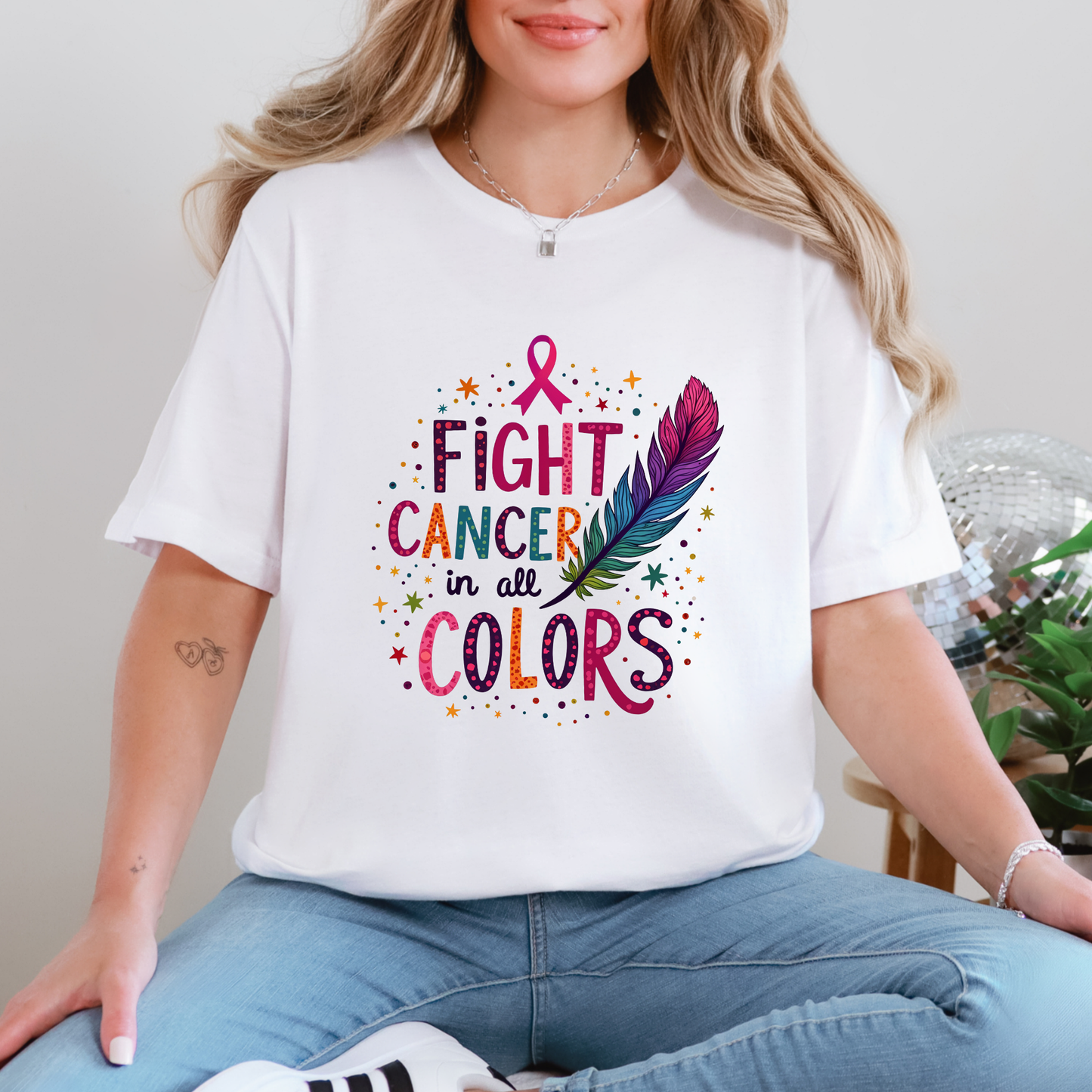 Fight Cancer in all Colors Graphic Tee