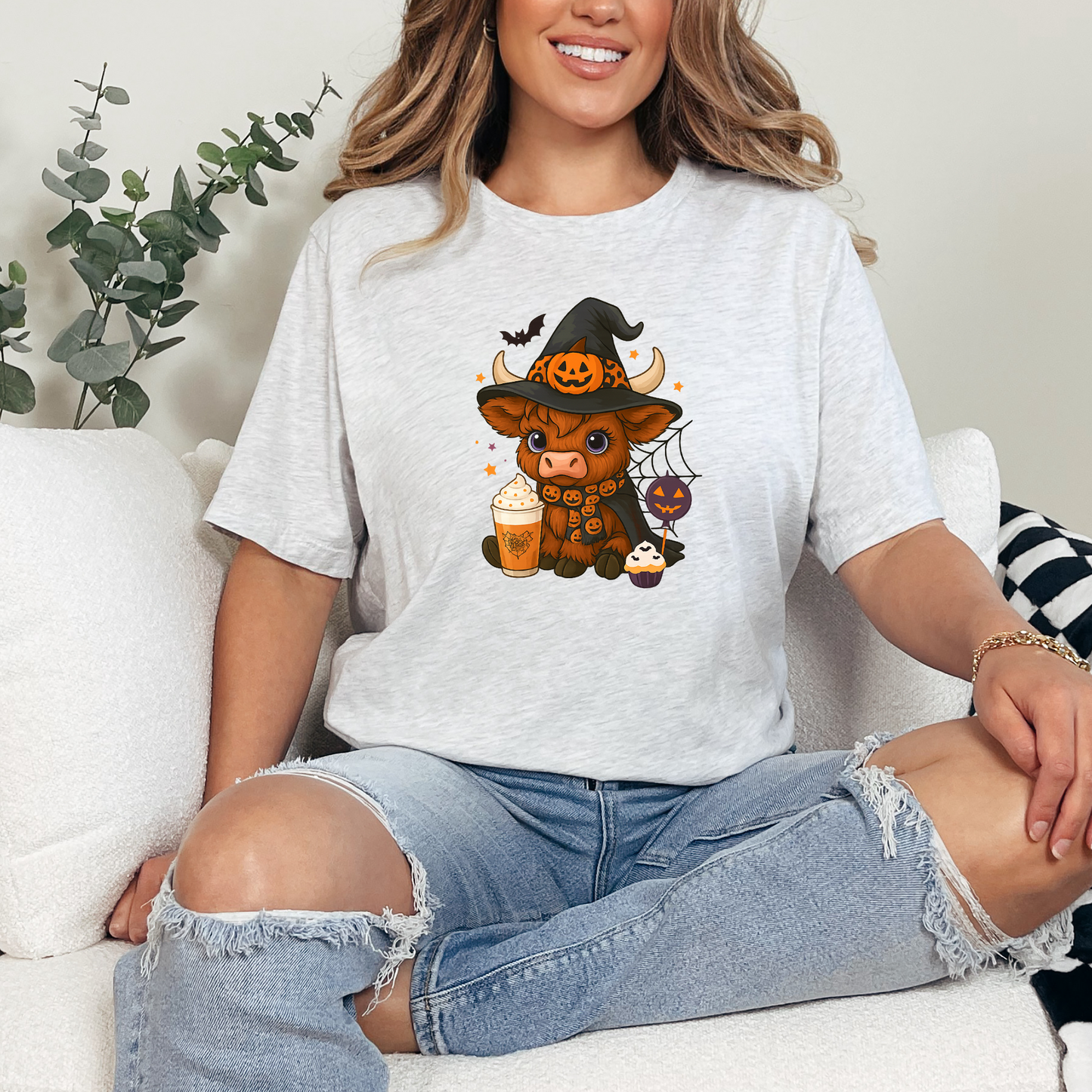 Highland Cow Halloween Graphic Tee