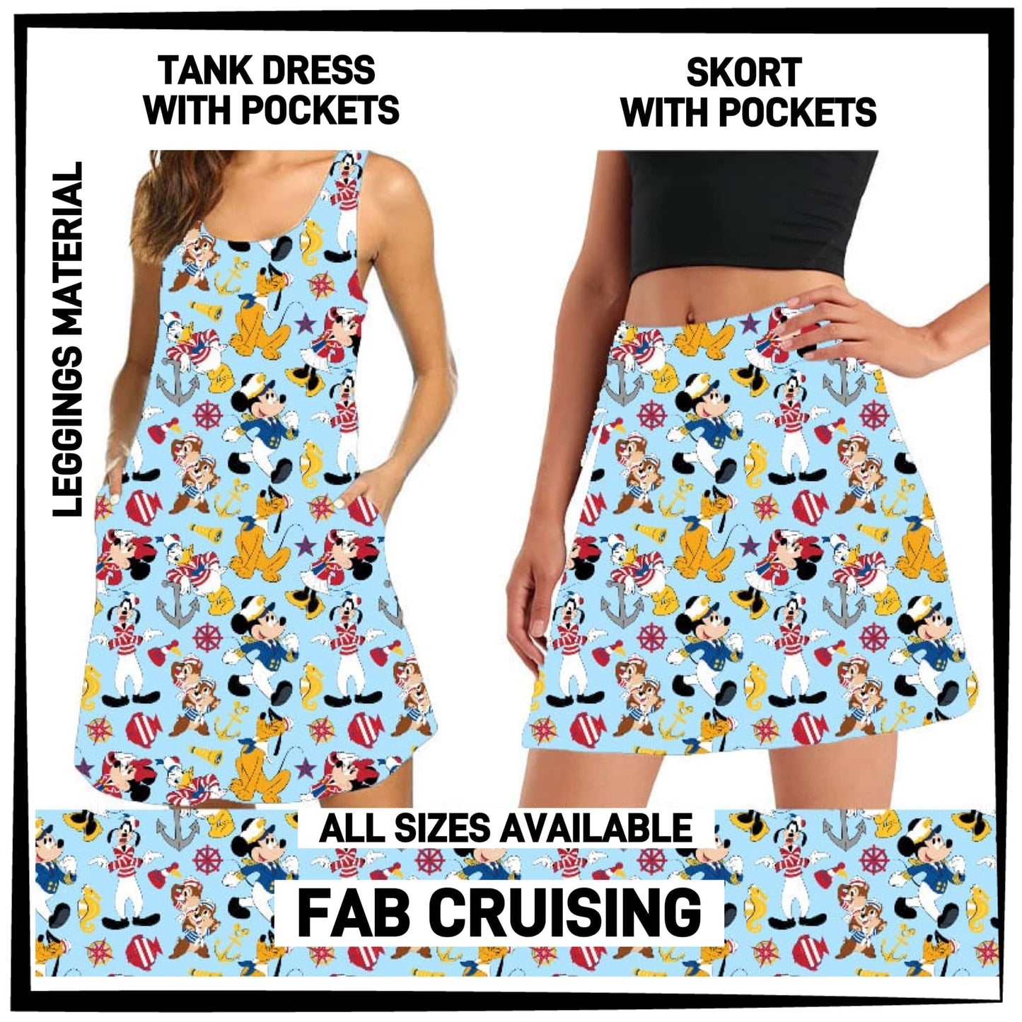 RTS - Fab Cruising Tank Dress/Skort with Side Pockets