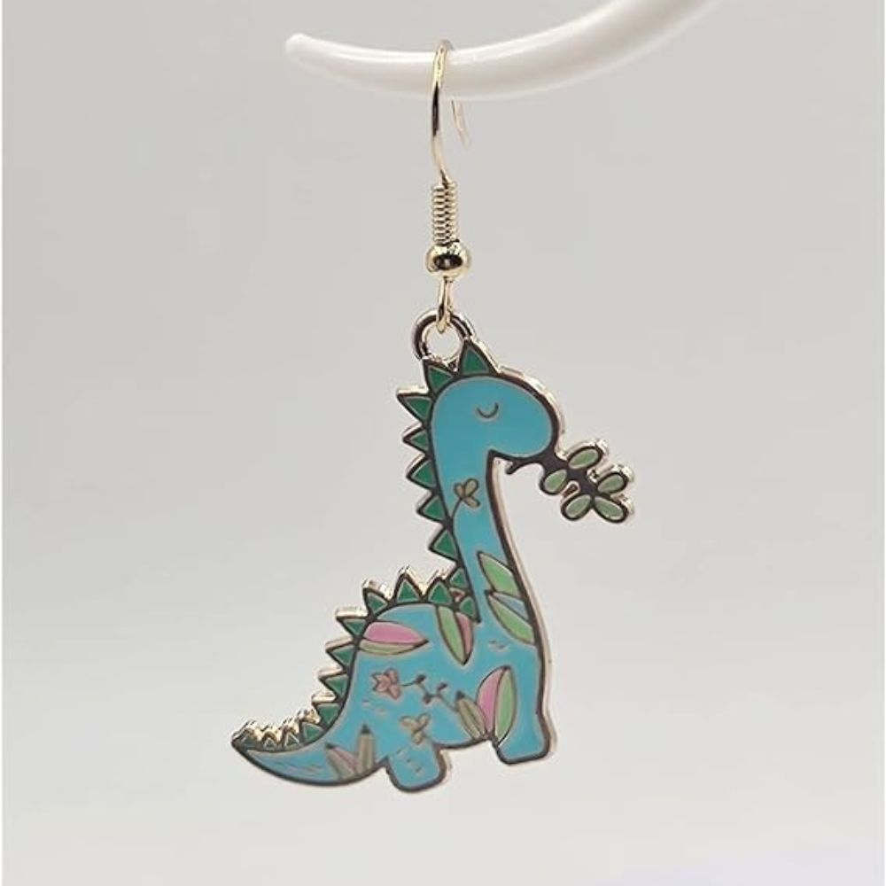 BLUE DINO EARRINGS (PAIR) - Alonna's Legging Land
