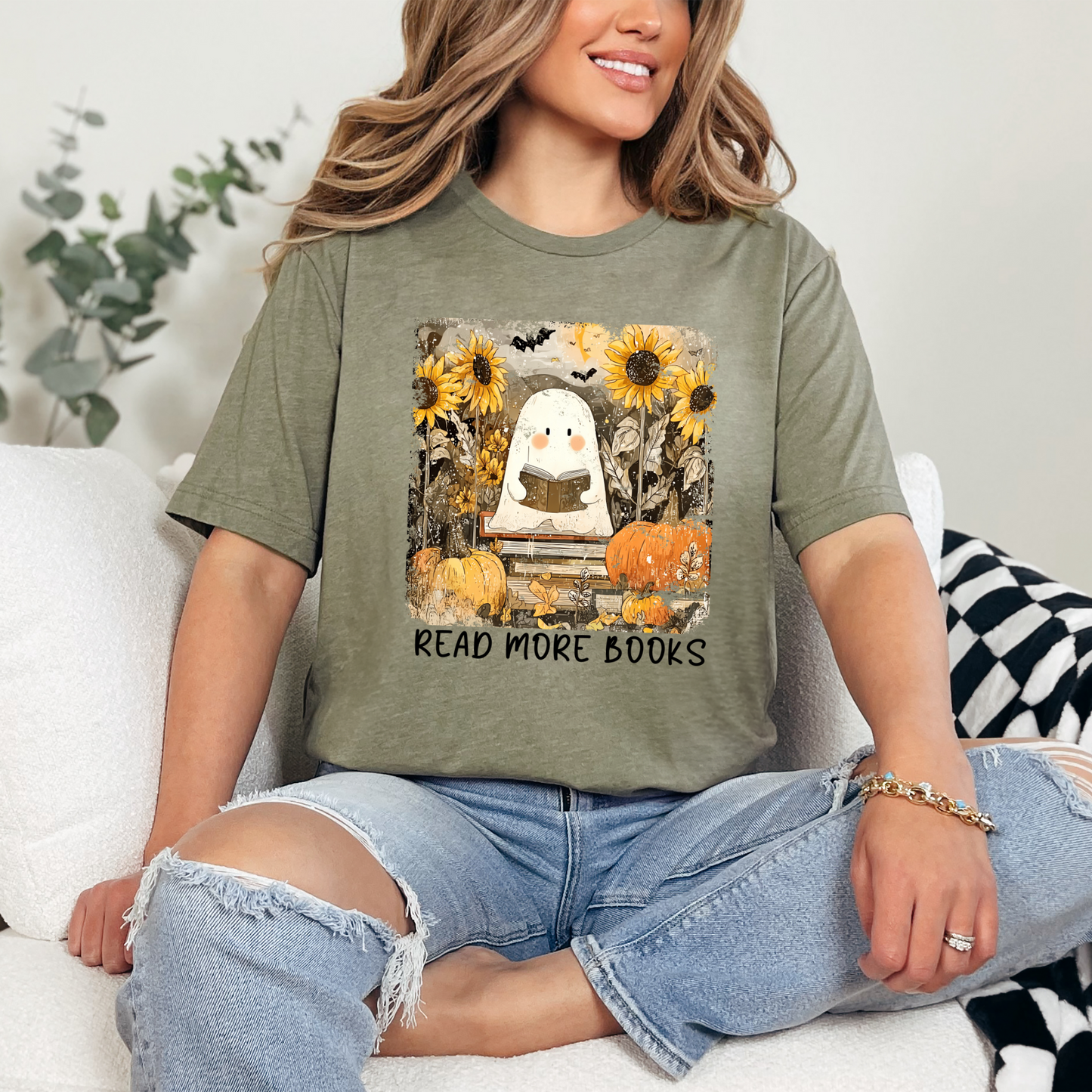 Reading Ghost Sunflowers Sweatshirt