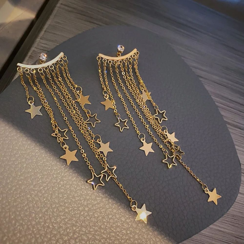 STAR TASSEL EARRINGS (PAIR) - Alonna's Legging Land