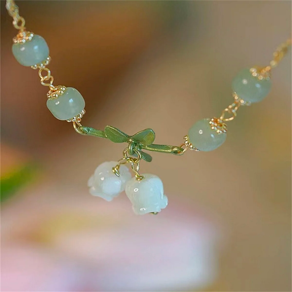 "LILY OF THE VALLEY" JADE BRACELET