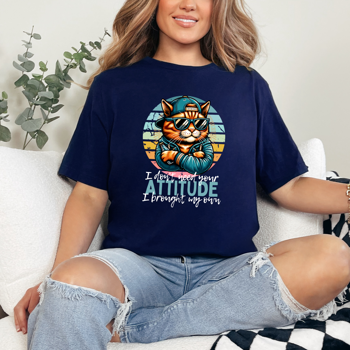 Don't Need Your Attitude Cat Graphic Tee