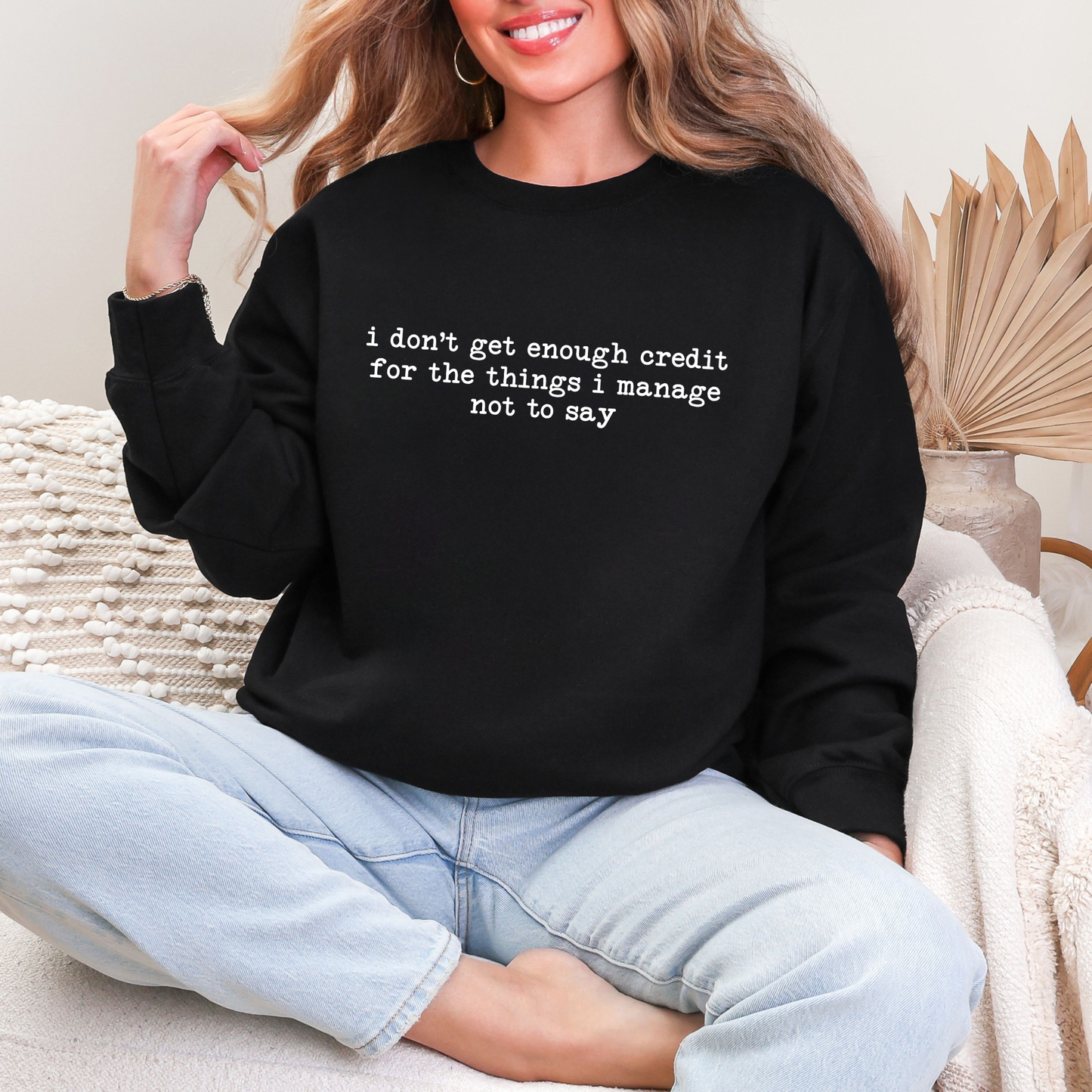 Enough Credit Sweatshirt - Alonna's Legging Land