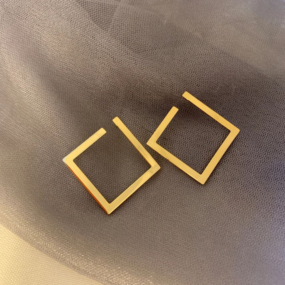 SQUARE HOOP EARRINGS (PAIR)