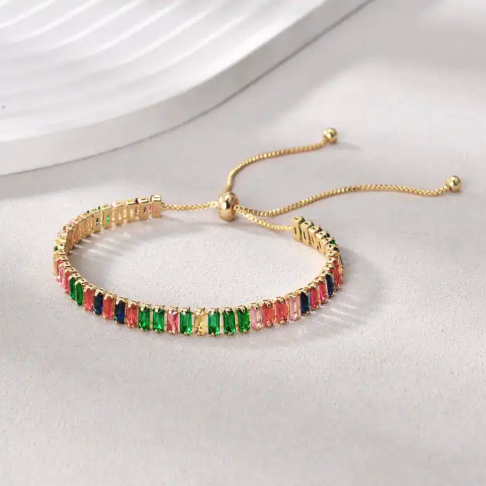 RAINBOW BLING BRACELET (ADJUSTABLE)