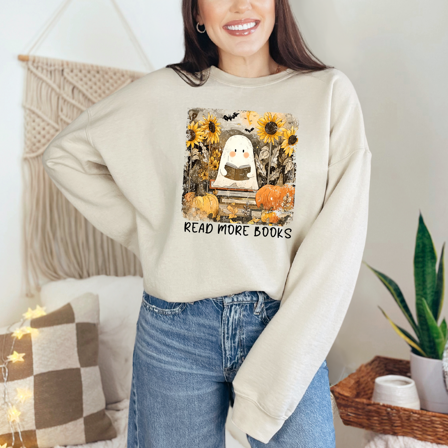 Reading Ghost Sunflowers Sweatshirt