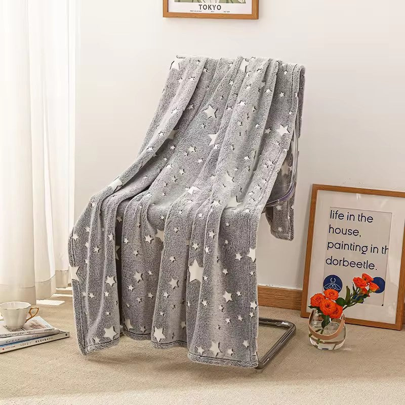Gray Stars Glow Blanket - Alonna's Legging Land