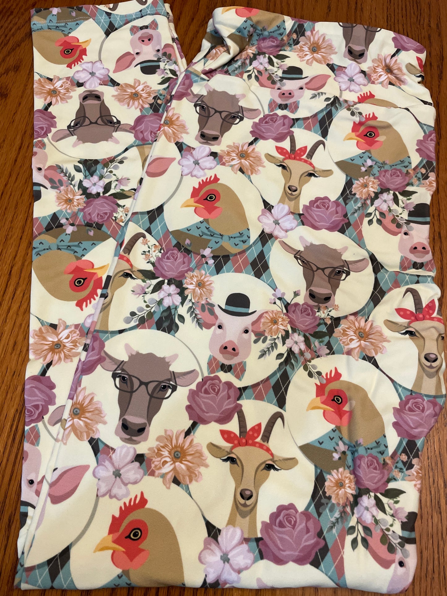 Full length farm animals, OS/TC, no pockets