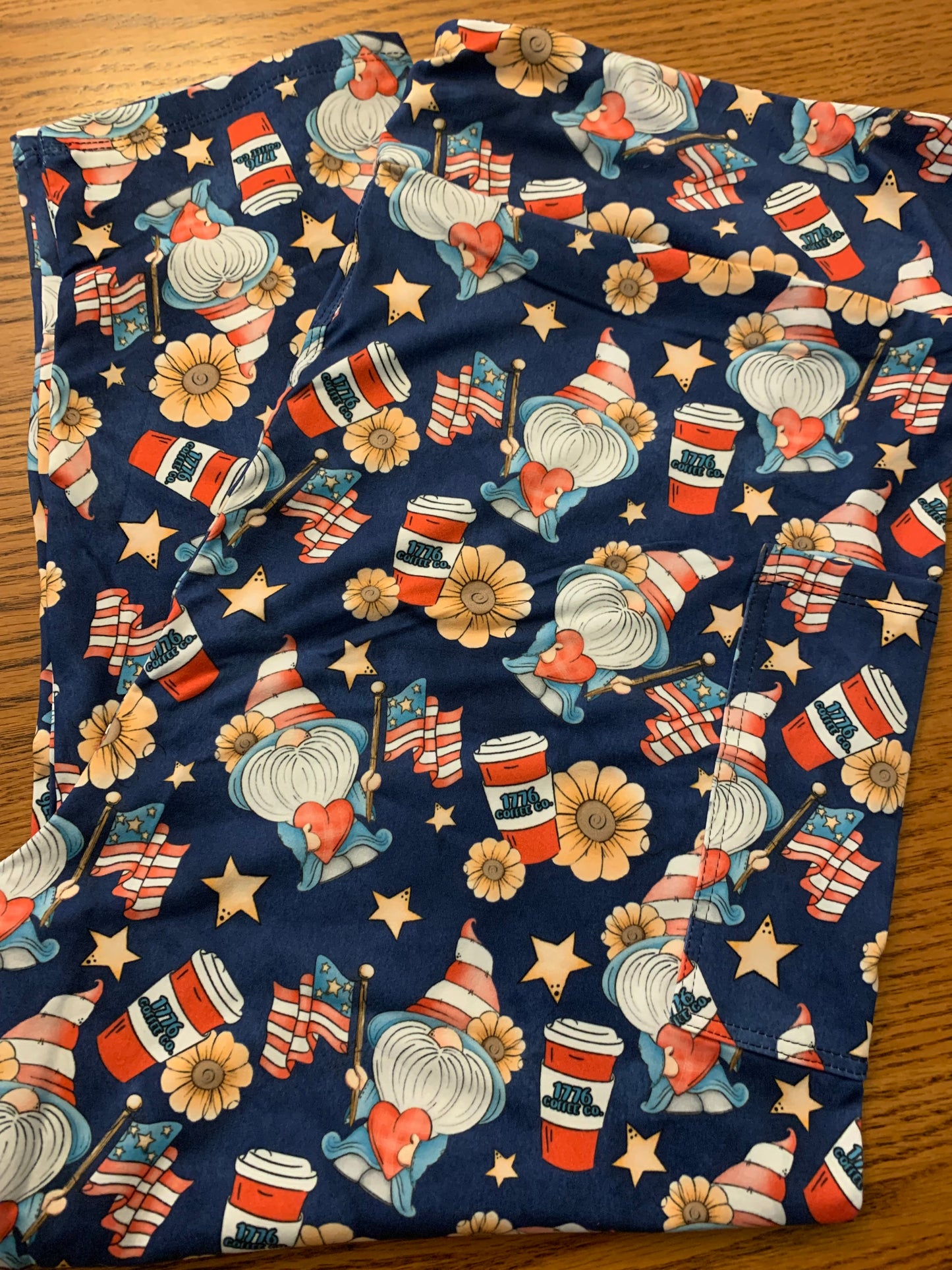 *Clearance* Price Drops in Cart! Patriotic Gnome Capri TC2 - Alonna's Legging Land