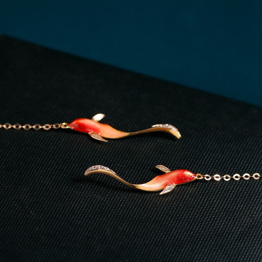 LUCKY KOI EARRINGS (PAIR) - Alonna's Legging Land