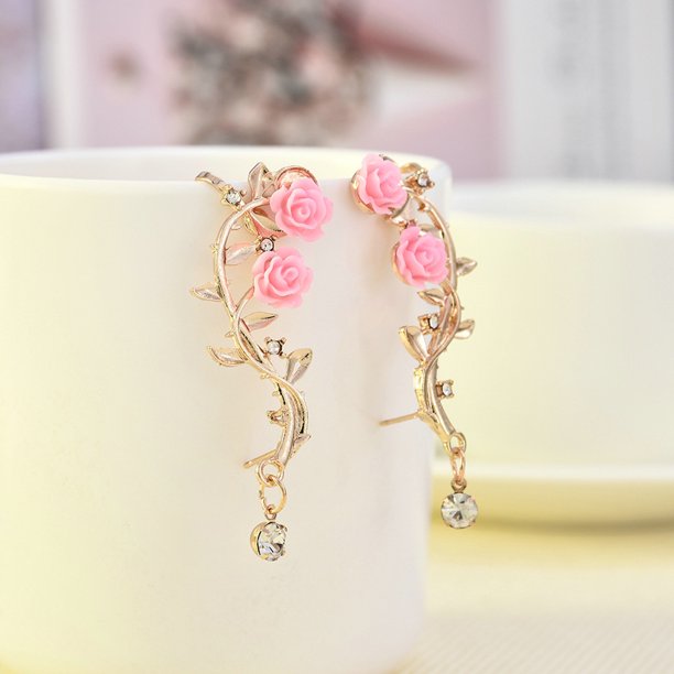 ROSE CUFF EARRINGS (PAIR)