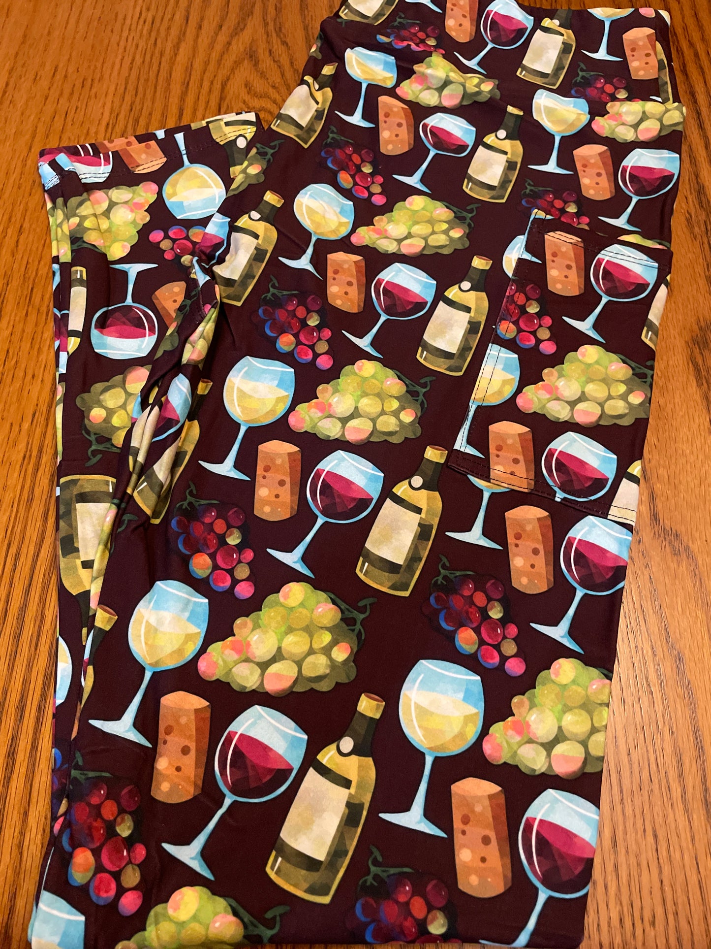 Wine lover, full length size TC with pockets