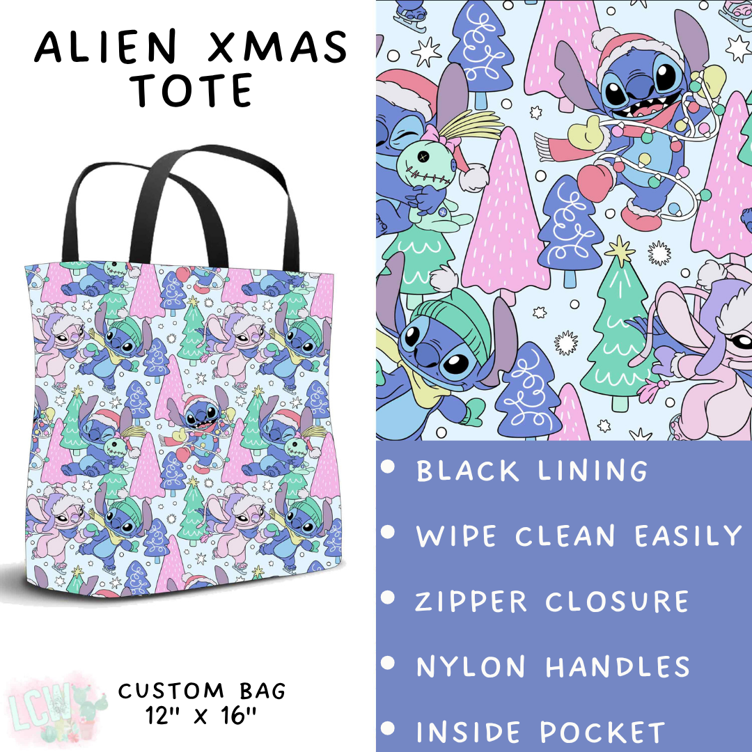 Batch #558 - Magical Character Christmas - Closes 7/20 - ETA mid/late Sept - Alien Xmas Tote