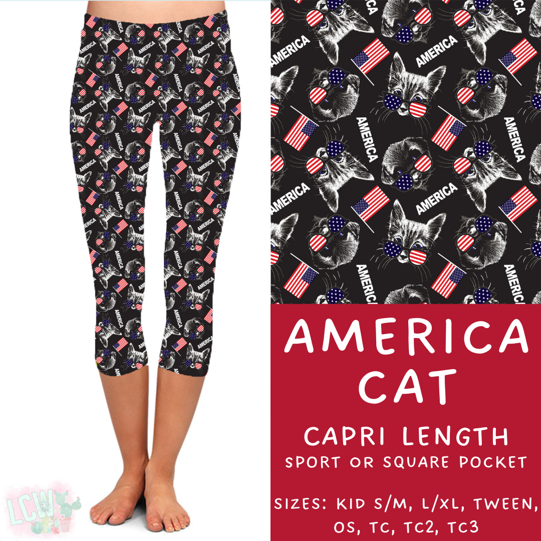 Batch #337 - USA Faves - Closes 5/7 - ETA mid June - America Cat Capri Length Leggings