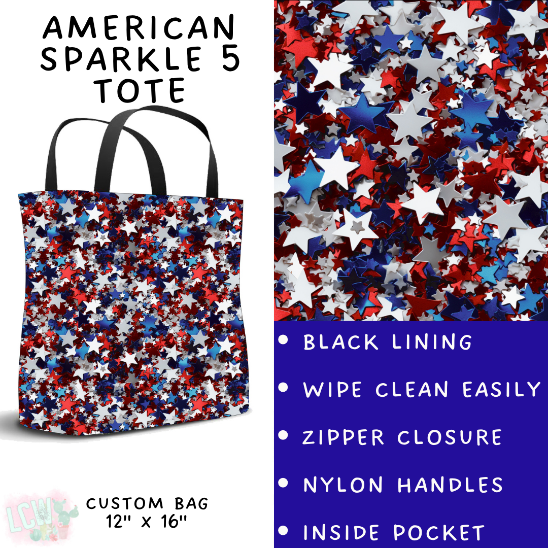 Batch #337 - USA Faves - Closes 5/7 - ETA mid June - American Sparkle 5 Tote