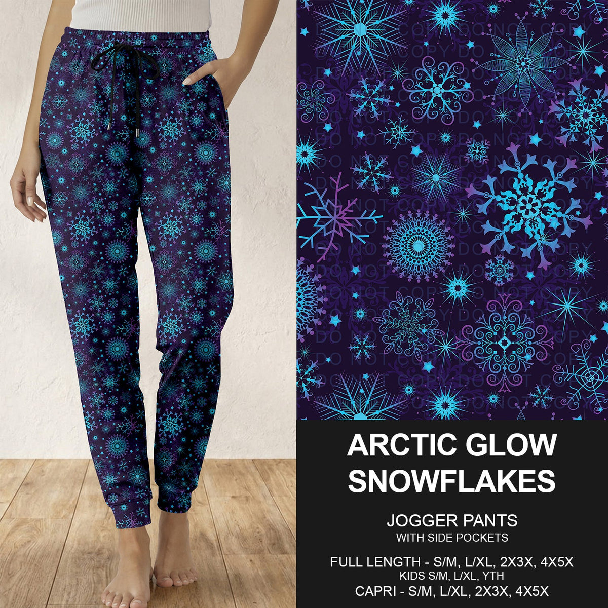 B313 - Preorder Arctic Glow Snowflakes Joggers (Closes 9/20. ETA: late Nov.)