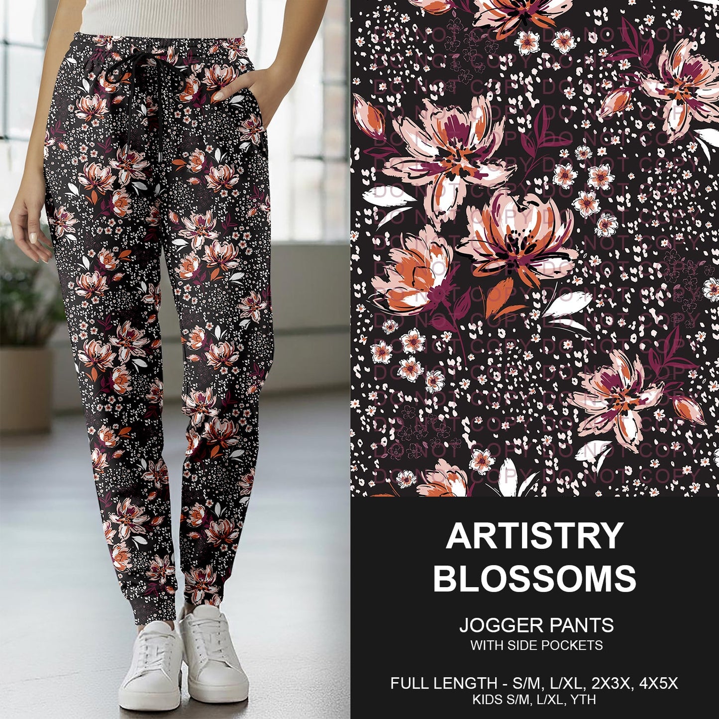 B264 - Preorder Artistry Blossom Jogger Pants (Closes 12/07. ETA early Feb.)