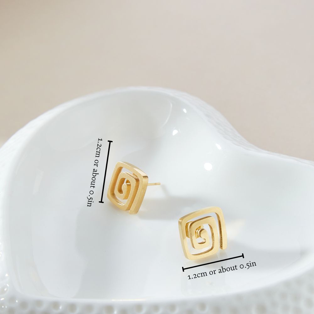 CHIC SPIRAL STUD EARRINGS (PAIR)
