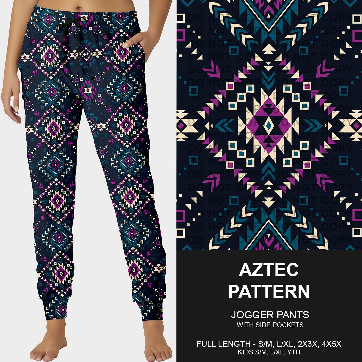 B248 - Preorder Aztec Pattern Joggers (Closes 8/24. ETA late Oct.)