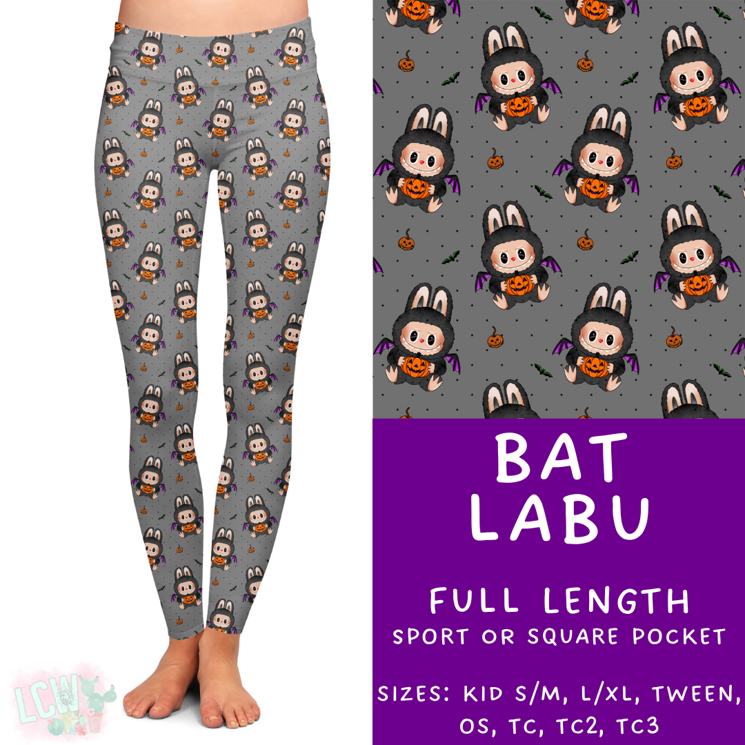 Ready to Ship - Bat Labu Full Length Leggings - Sport Pocket TC