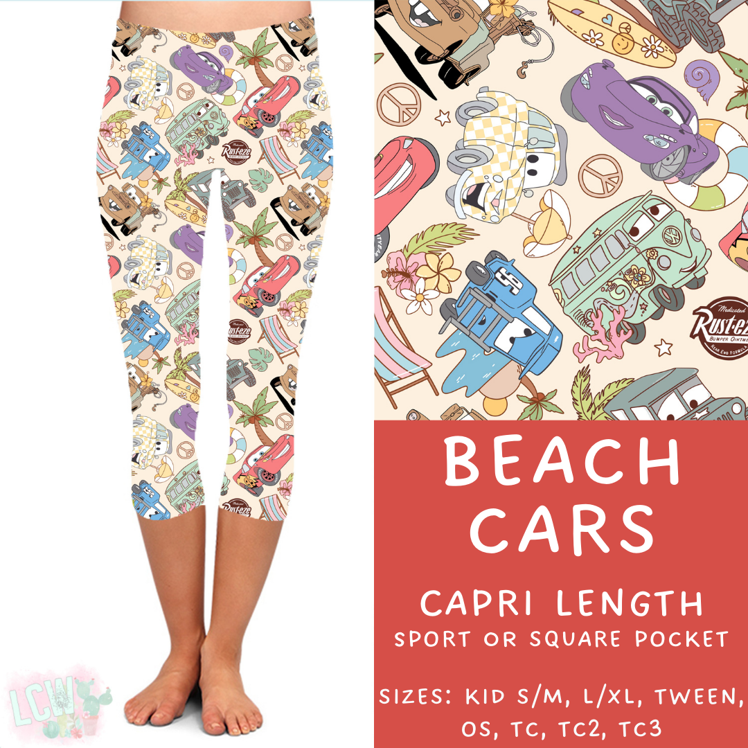 Batch #333 - Magical Summer - Closes 5/7 - ETA late June - Beach Cars Full and Capri Length Leggings