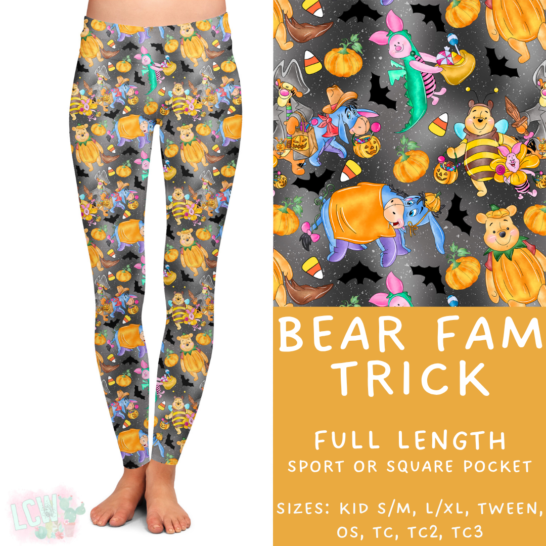 Ready to Ship - Bear Fam Trick Full Length Leggings - Square Pocket OS & Sport Pocket OS & TC