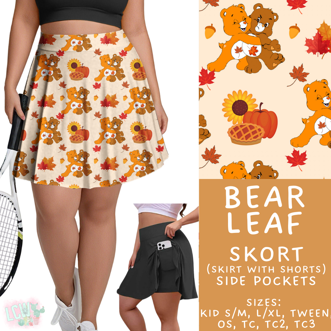 Batch #409 - Character Fall 2 - Closes 9/8 - ETA late October - Bear Leaf Skort