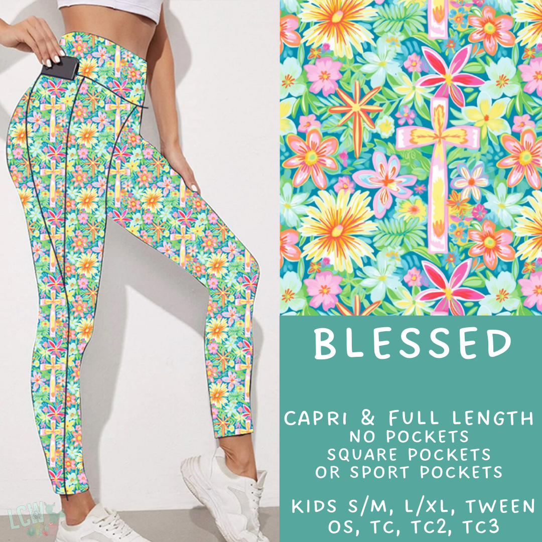 Ready to Ship Blessed Leggings - Square Pocket TC2