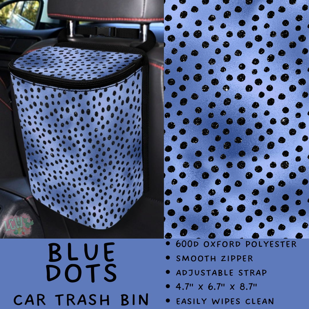 Batch #423 - Car Accessories - Closes 10/2 - ETA mid/late Nov - Blue Dots Car Trash Bin