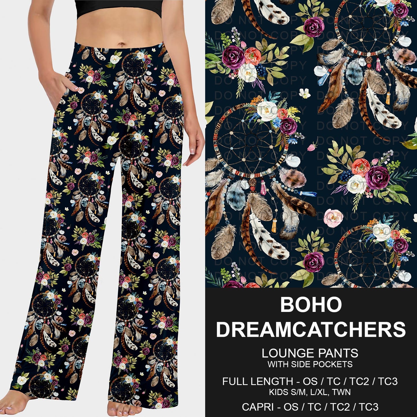 B227 - Preorder Boho Dreamcatchers Lounge Pants (Closes 5/04. ETA: mid July)