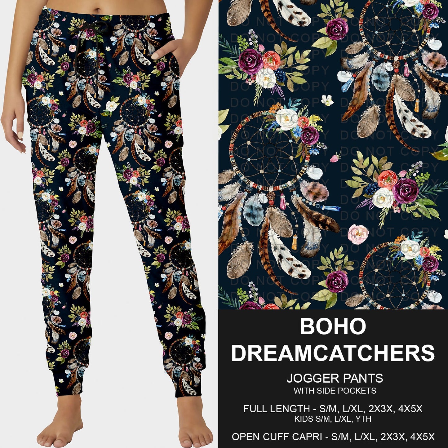 B227- Preorder Boho Dreamcatchers Joggers (Closes 5/04. ETA: mid July)