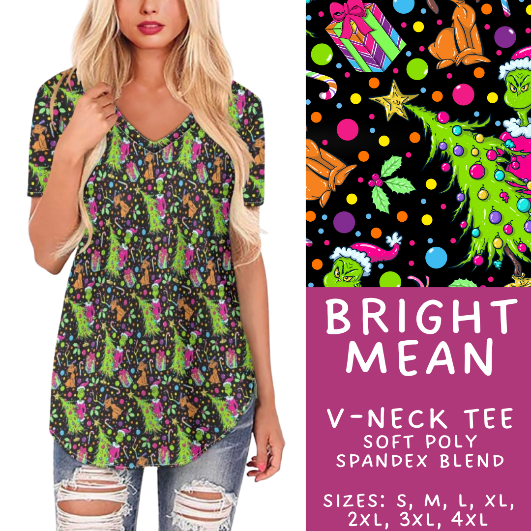 Batch #428 - Christmas Spirit - Closes 10/10 - ETA late Nov - Bright Mean V-Neck Tee